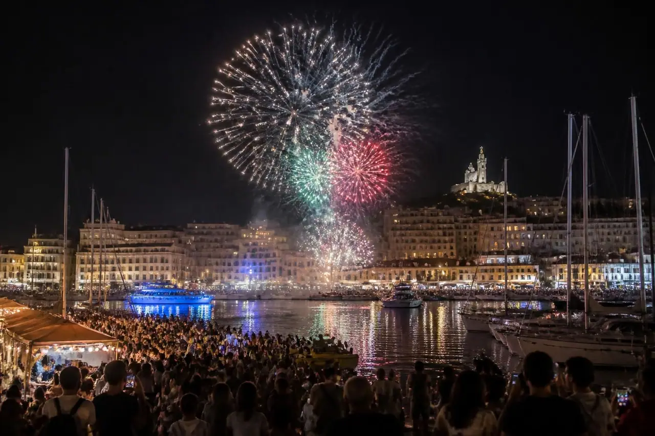assistez au feu d'artifice spectaculaire à marseille et plongez dans une ambiance festive avec des animations pour toute la famille. un event lumineux à ne pas manquer !