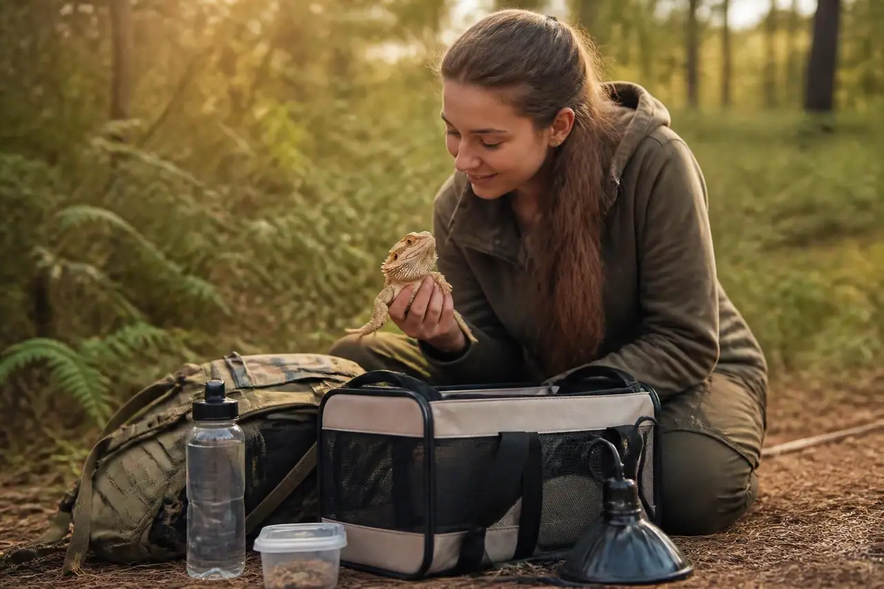 découvrez mes conseils essentiels pour voyager sereinement avec votre pogona et assurer un voyage réussi pour vous et votre reptile.