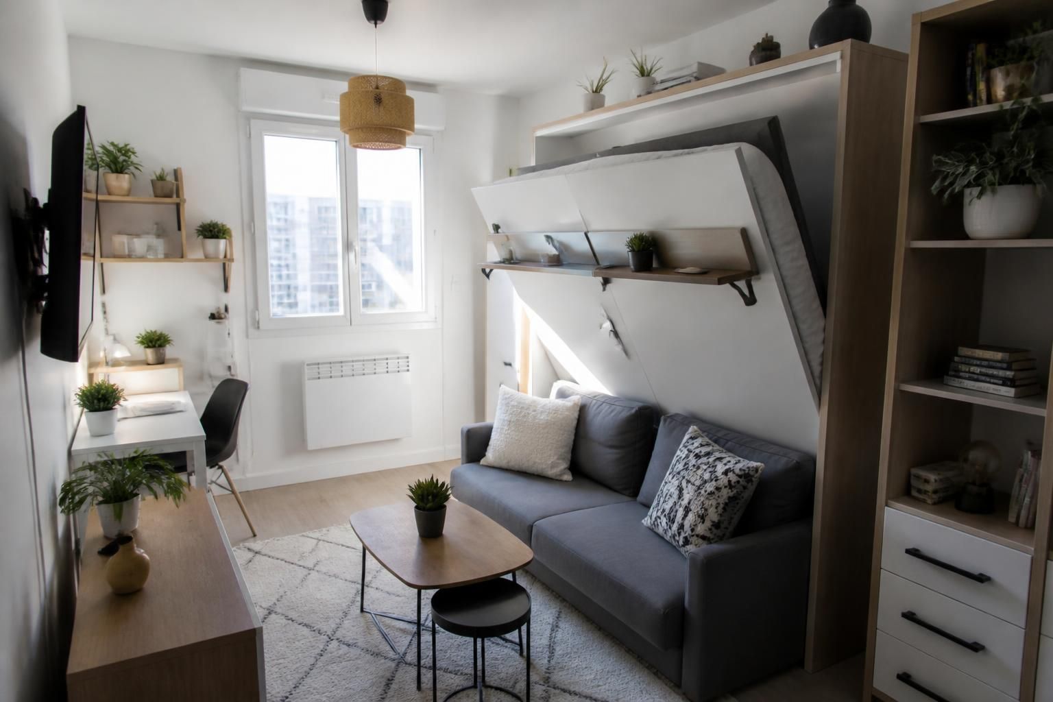 découvrez 10 meubles gain de place essentiels pour aménager un petit studio de manière fonctionnelle et esthétique, optimisant chaque mètre carré avec style.