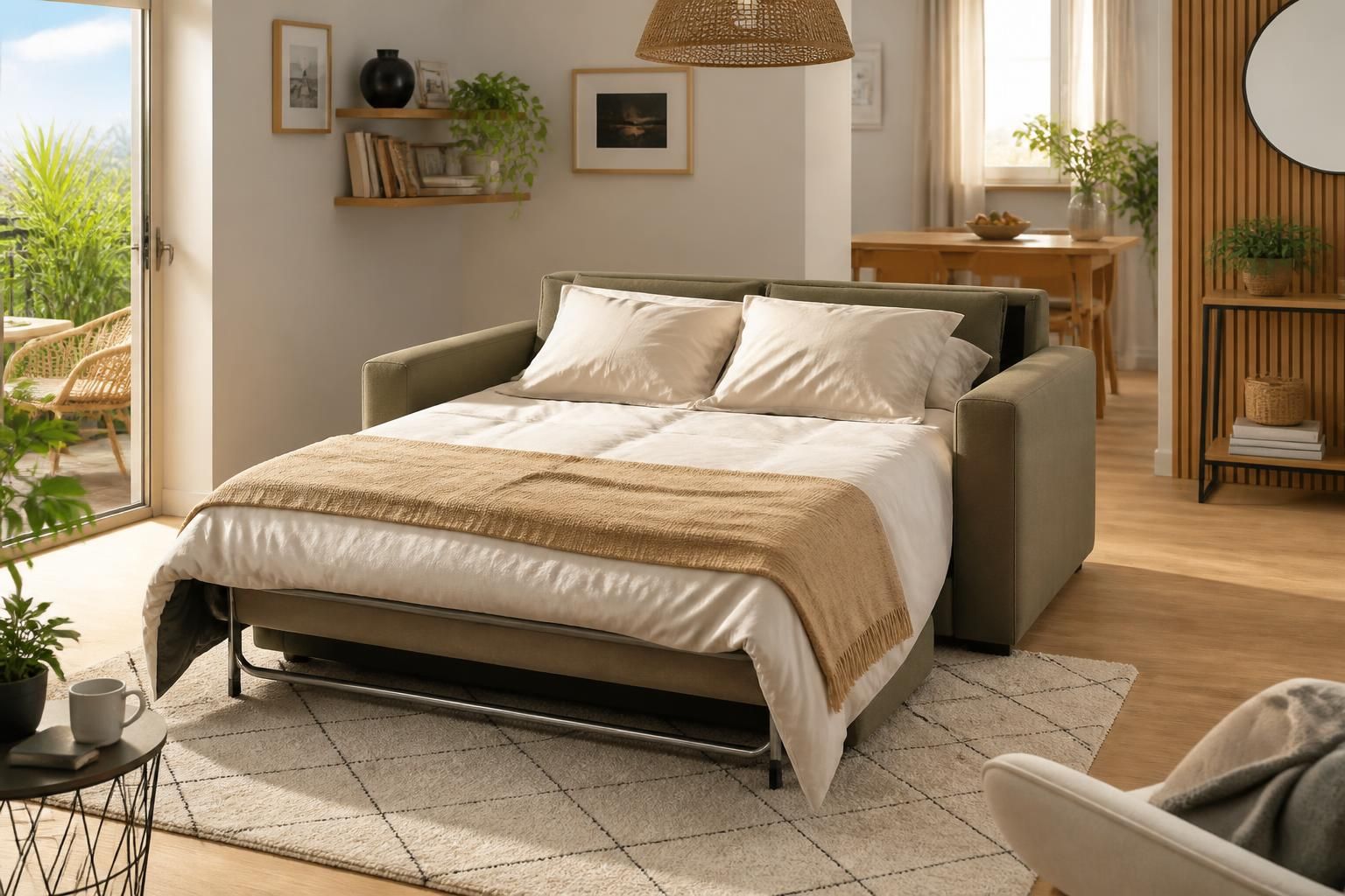 découvrez les avantages d'un canapé convertible en 140 cm de large à ouverture instantanée : confort, gain de place et praticité pour un aménagement optimal de votre espace.