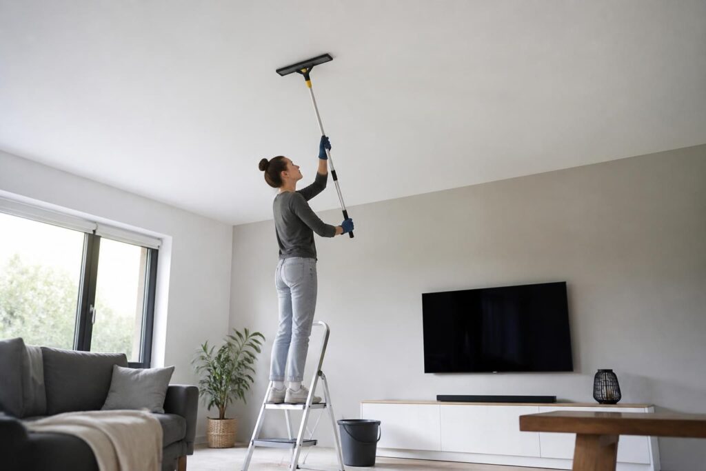 découvrez des techniques efficaces pour nettoyer votre plafond facilement et sans effort excessif, afin de retrouver un intérieur propre et lumineux rapidement.