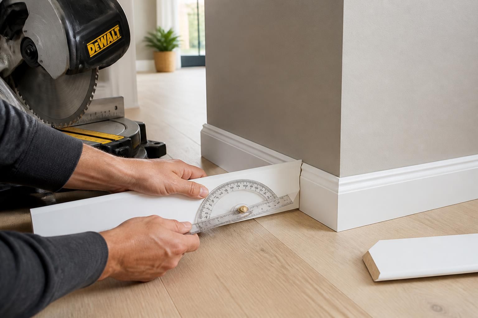 apprenez à mesurer et couper précisément vos plinthes grâce à nos conseils pratiques pour déterminer l'angle de coupe idéal.