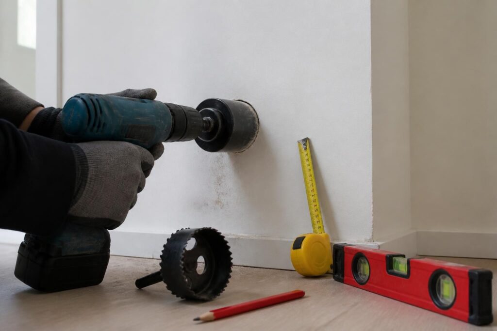 apprenez à percer un trou dans un mur pour la ventilation en choisissant le bon diamètre et en maîtrisant les techniques essentielles pour un résultat propre et efficace.
