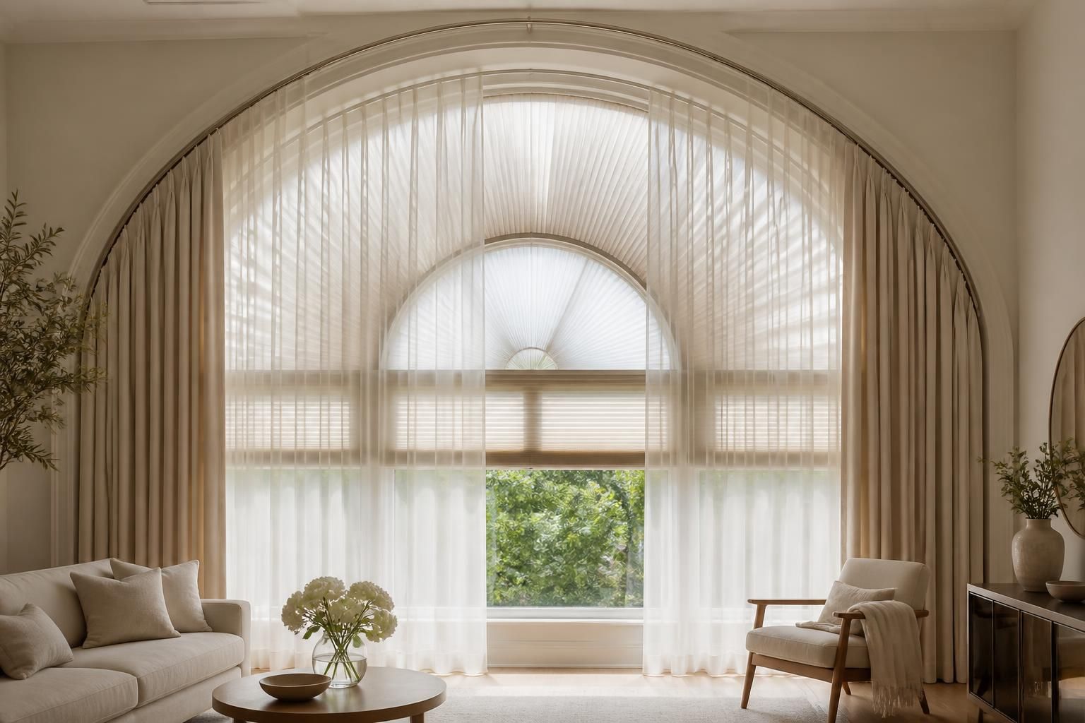 découvrez comment choisir le rideau idéal pour une fenêtre demi-lune, alliant esthétique et fonctionnalité pour sublimer votre intérieur.