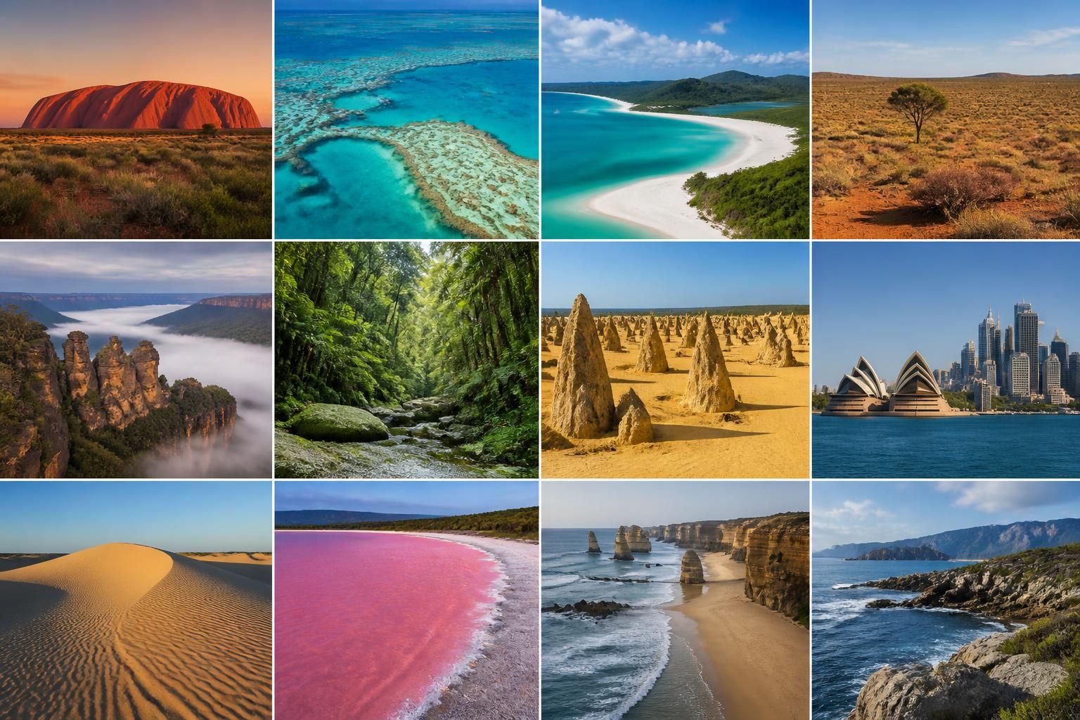 découvrez les 12 paysages incontournables d'australie à ne pas manquer, entre nature sauvage, plages paradisiaques et sites uniques à explorer absolument.